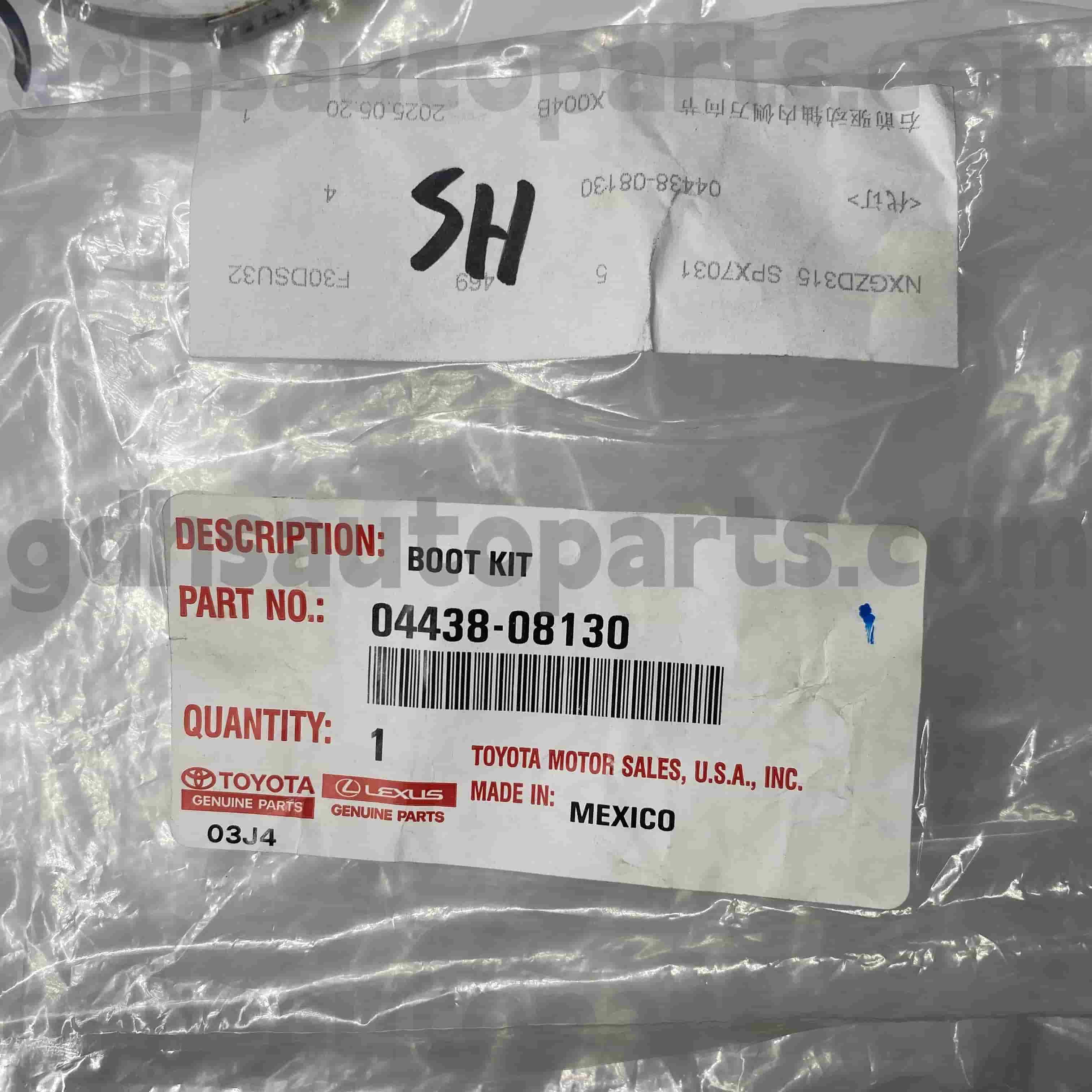 04428-08130 ٹویوٹا حقیقی حصے CV بوٹ برائے چیسیس نمبر۔ GSV40/60 GSL3#