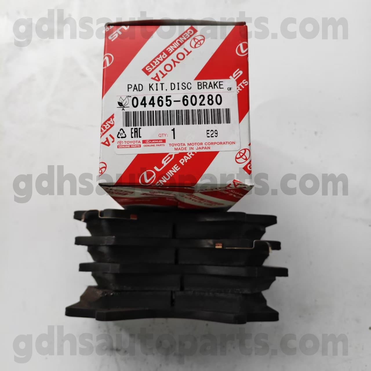 04465-60280 ٹویوٹا حقیقی پرزے فرنٹ بریک پیڈ برائے لینڈ کروزر 、 LX450D/460/570 چیسیس نمبر۔ UZJ200