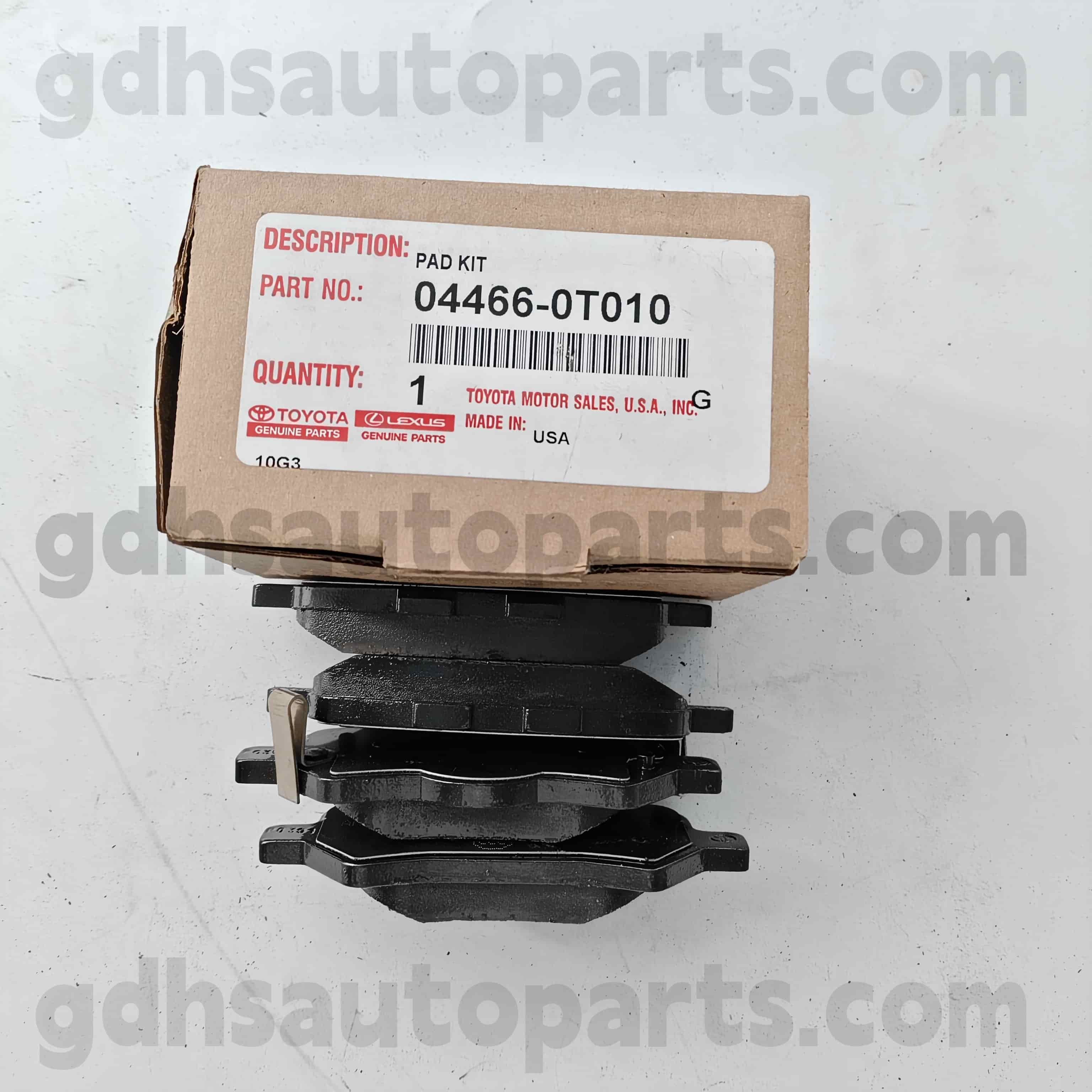 04466-0T010 ٹویوٹا حقیقی حصے وینزا چیسیس نمبر کے لئے ریئر بریک پیڈ۔ agv1#