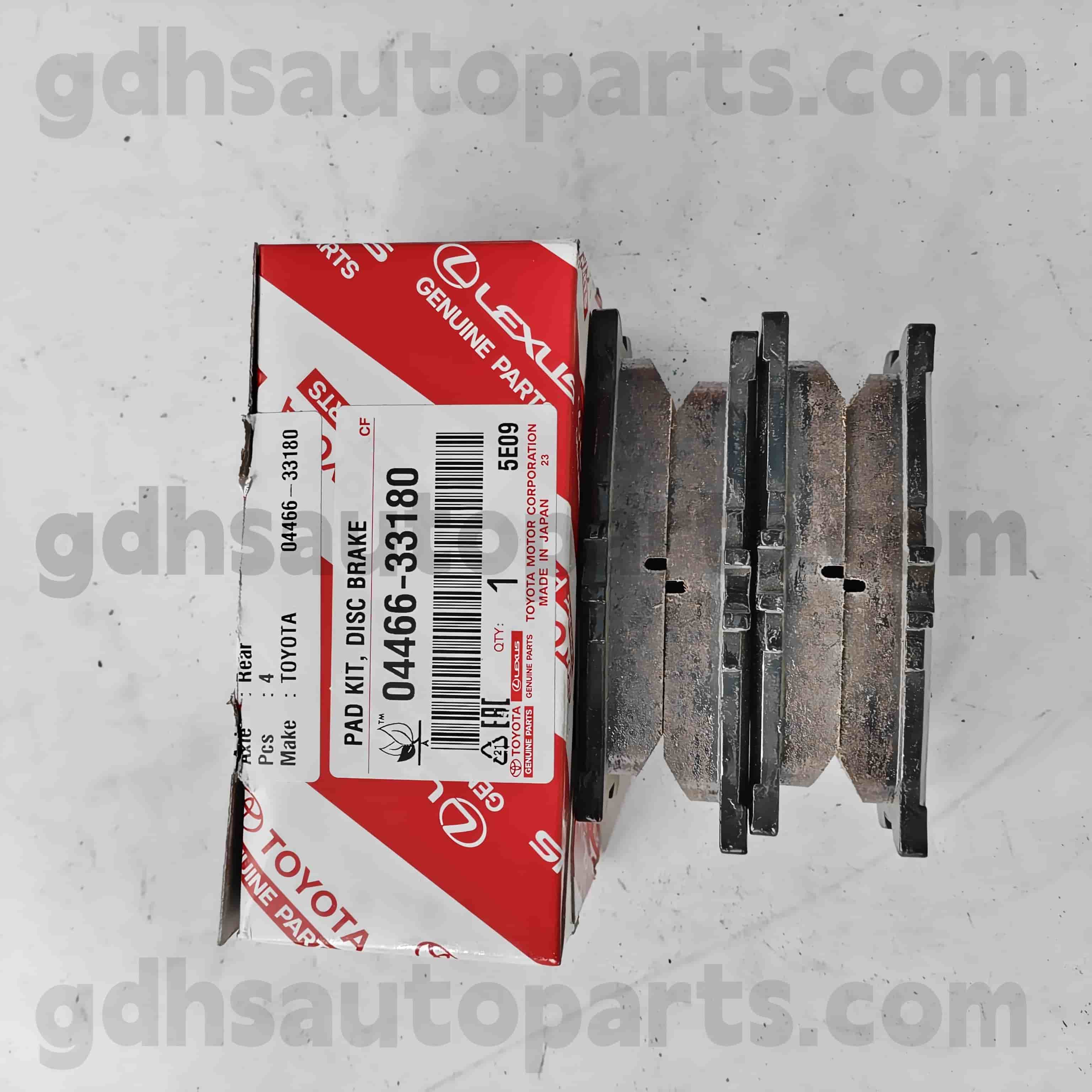04466-33180 ٹویوٹا حقیقی پرزے ریئر بریک پیڈ برائے کیمری 、 لیکسس ES240/350 چیسس نمبر۔ AHV40..jpp