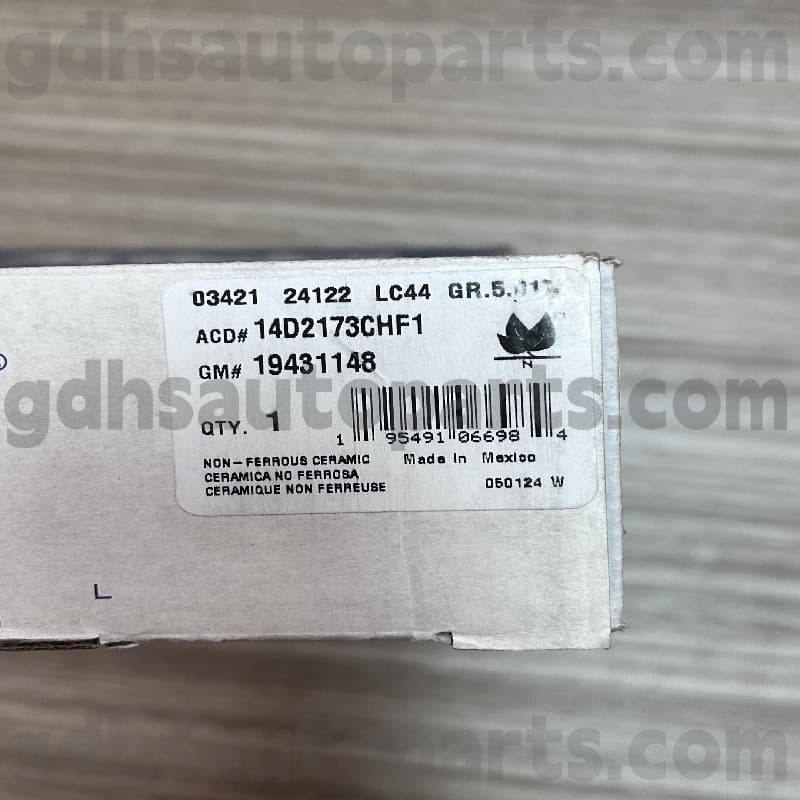 14d2173chf1 Acdelco بریک پیڈ برائے اسکلیڈ OE نمبر. 19431148