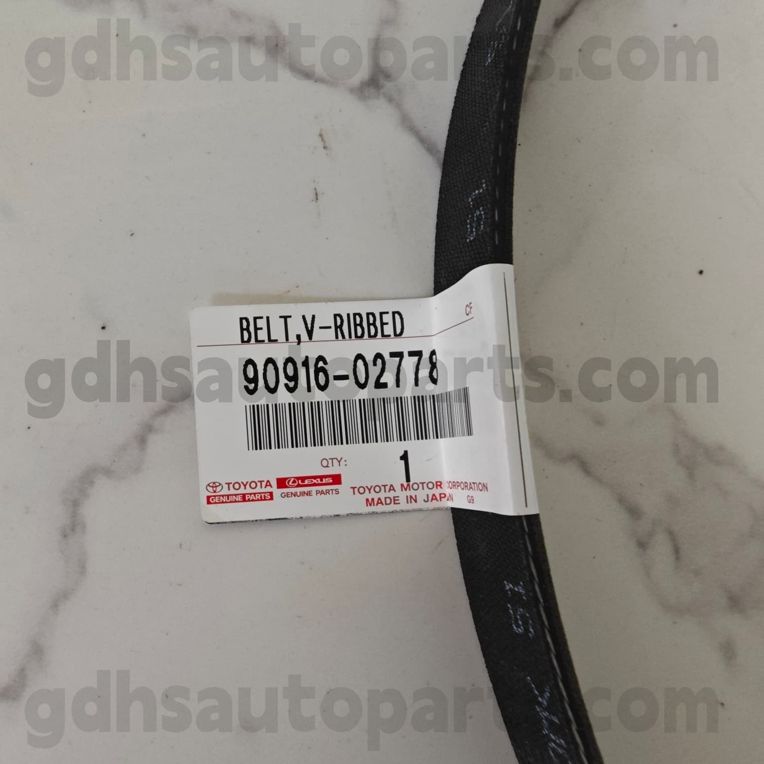 90916-02778 ٹویوٹا حقیقی پرزے انجن بیلٹ برائے RAV4 、 کیمری/ہائبرڈ چیسس نمبر۔ a25afks..axaa54..eur